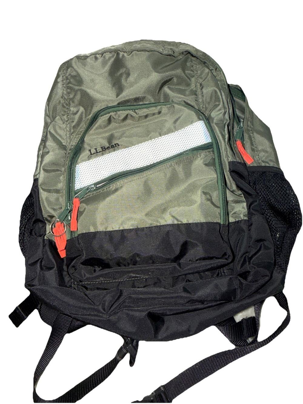 L.L Bean Deluxe Olive Green Backpack GUC (a)